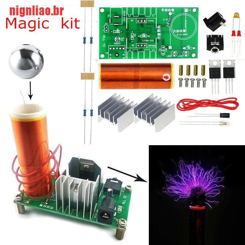 Kit DIY Bobina Plasma Speaker Set Campo Eletrônico