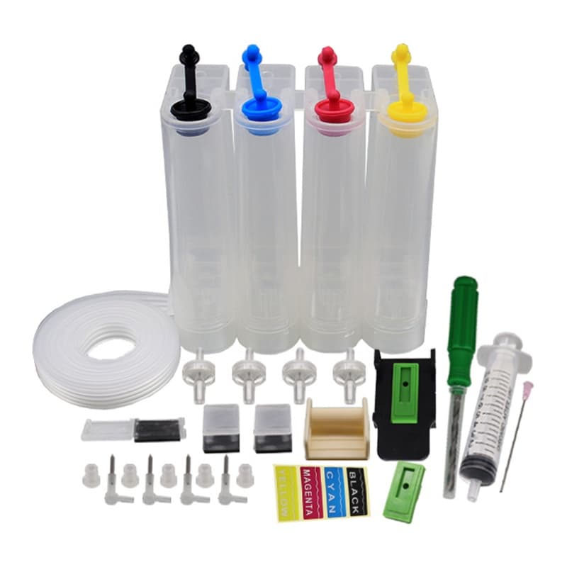 Doublebuy 1 Conjunto Para Cartuchos De Tinta , Sistema De Fornecimento Contínuo Modificado E Conectado A Garrafas Extern