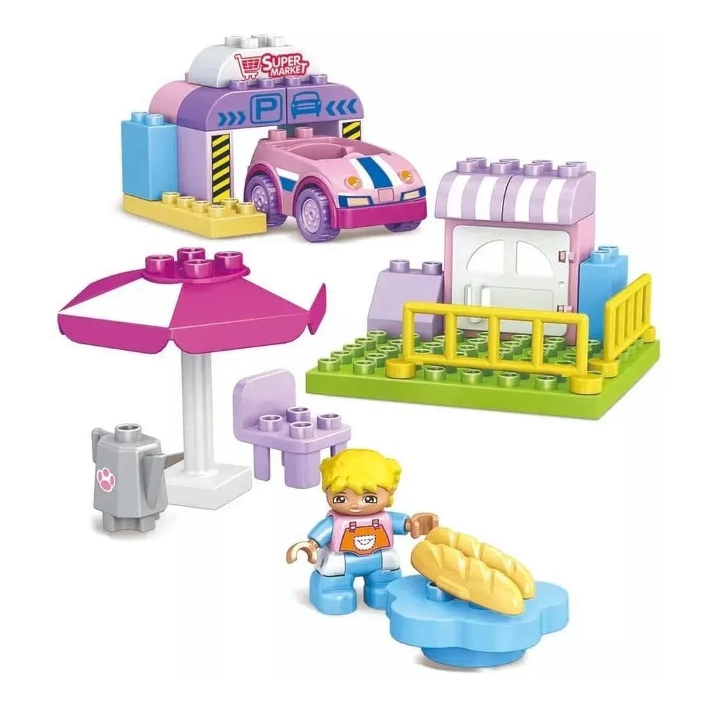 Blocos Construção Hora De Comprar Blok Blok Shopping Mercado - Zoop Toys