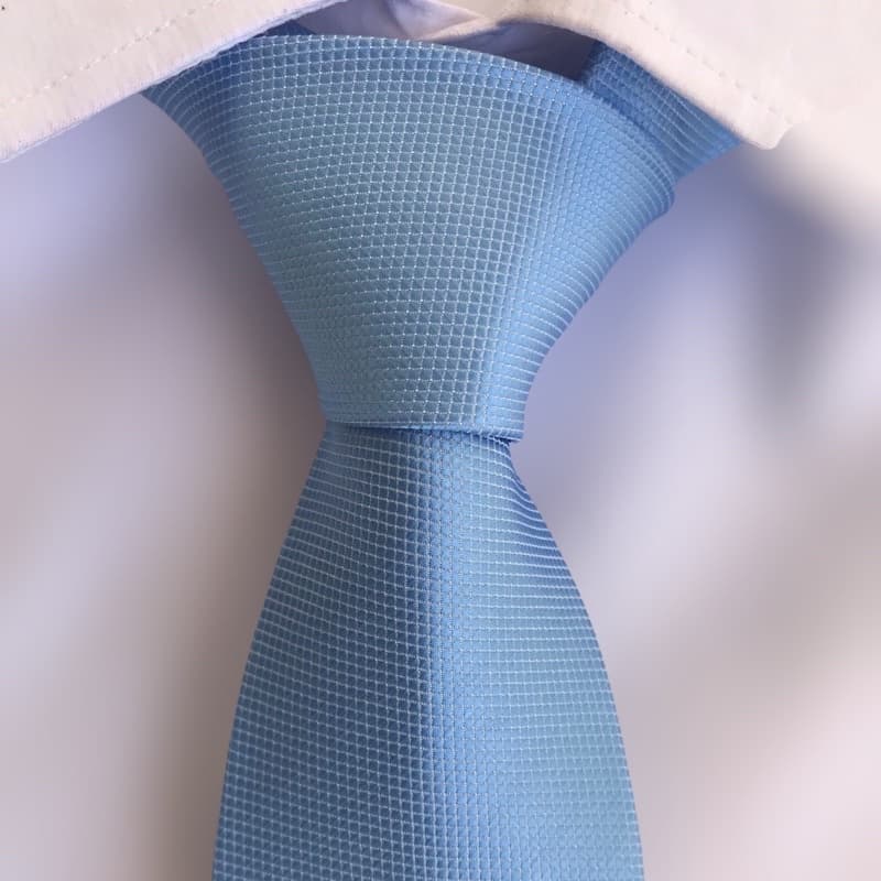 Gravata Azul Serenity Semi Slim Para Padrinhos de Casamento Noivos