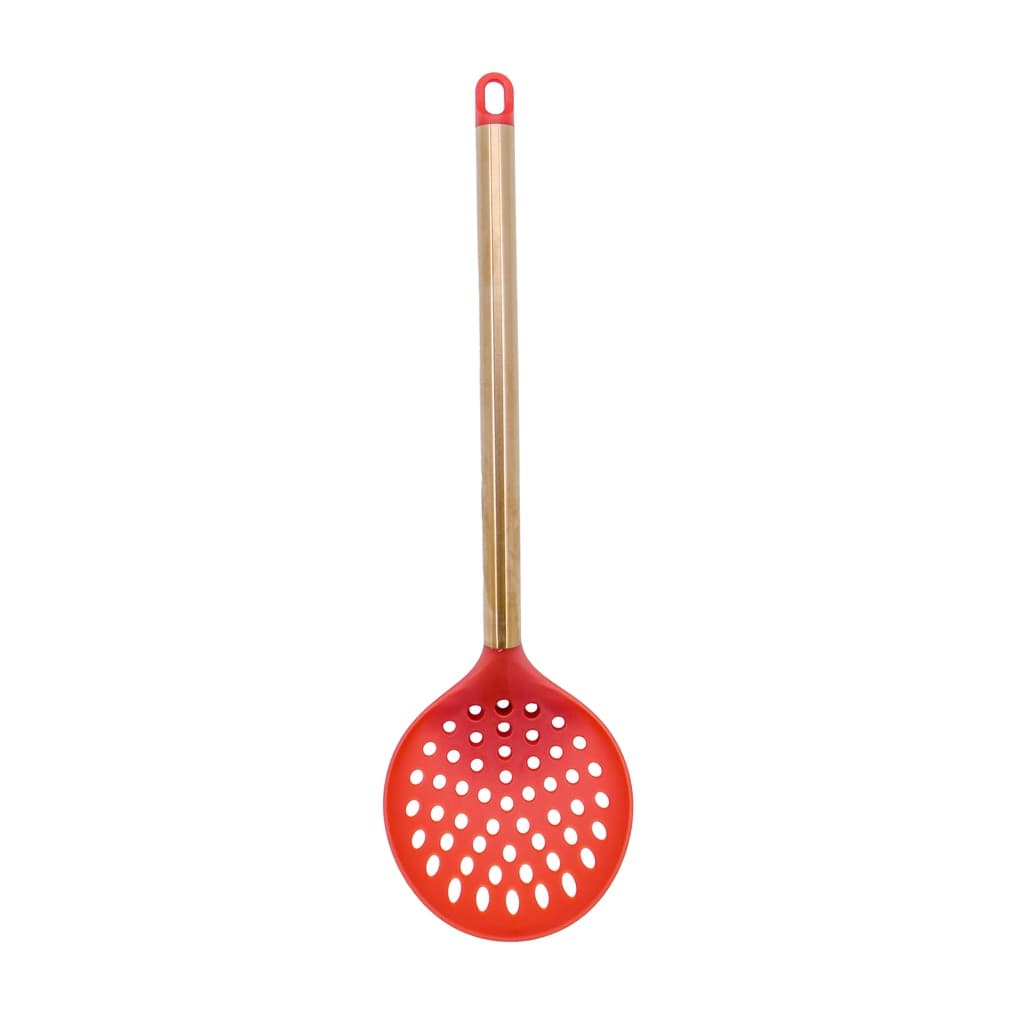 Escumadeira Plástica 35Cm Cabo Aço Inox Tok House