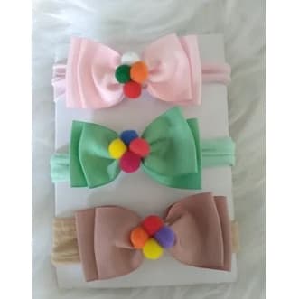 Kit 3 Laços Com Faixinha Rn