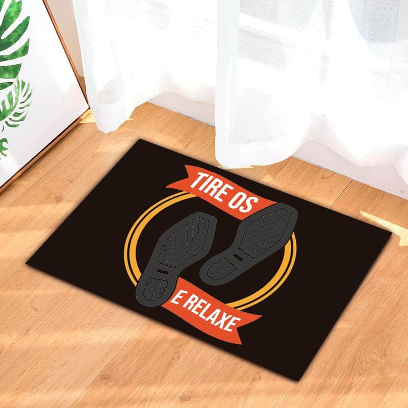 Tapete capacho para porta de entrada - Tire Os Sapatos e relaxe