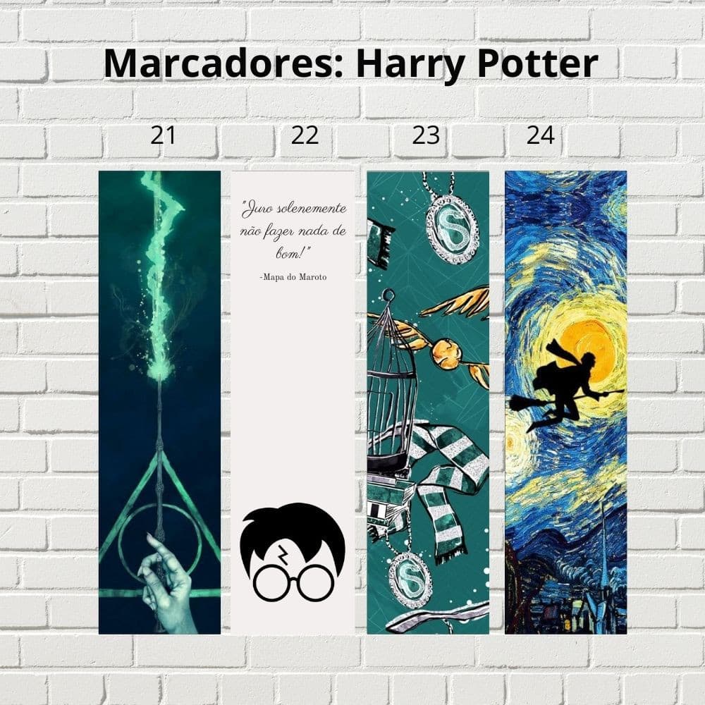 Marcadores de página - Harry Potter - PLASTIFICADOS com Tassel