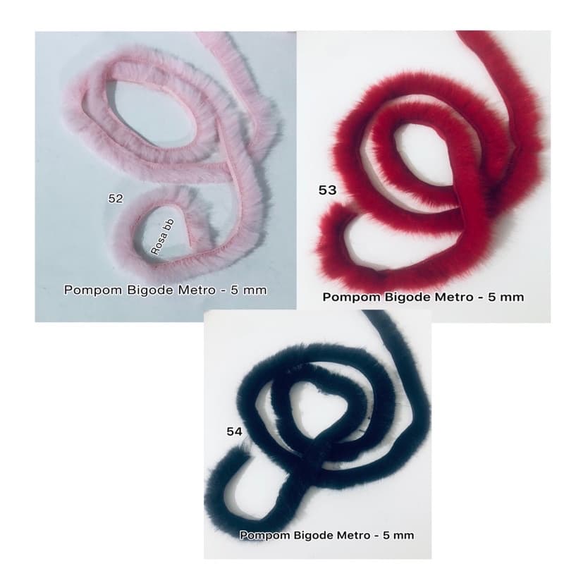 Pompom Bigode METRO (Escolha a partir de 2 Metros) para Laços e Tiaras
