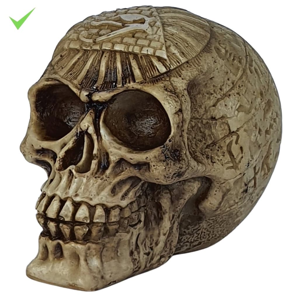 Caveira Egipcia Simbolo Halloween Enfeite Decorativo Resina