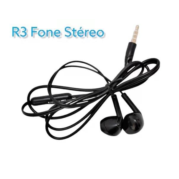 Fone de ouvido Riomar stéreo in-ear com microfone R3