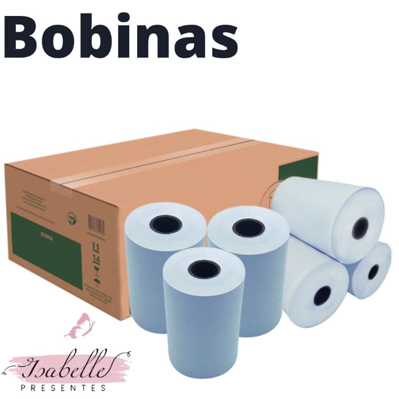 Rolos bobina térmica 57x16 para máquina de cartão de crédito.