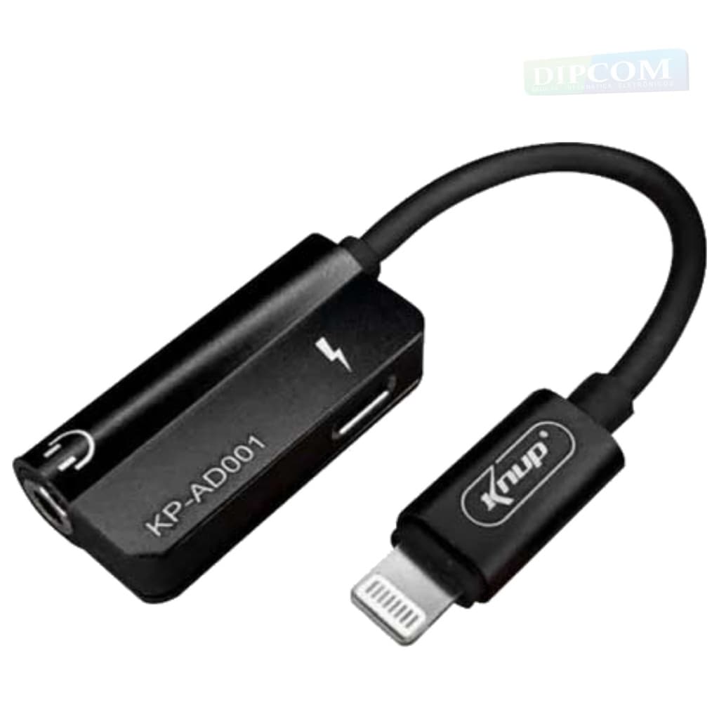 Adaptador para iphone Lightning macho x P2 fêmea x Lightning fêmea