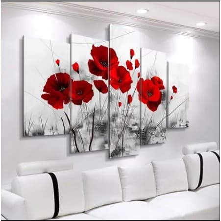 Quadros Para Decoração Mosaico florido Hd Mdf 3mm Sala Quarto