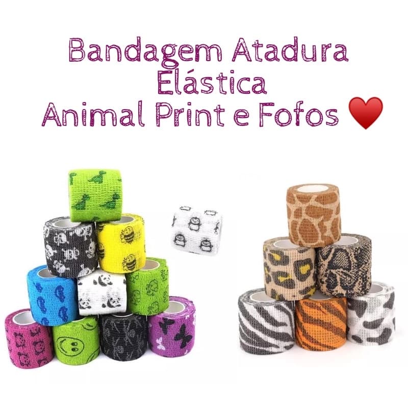 Fita Elástica bandagem estampa Animal Print Teborio Crossfit Atadura