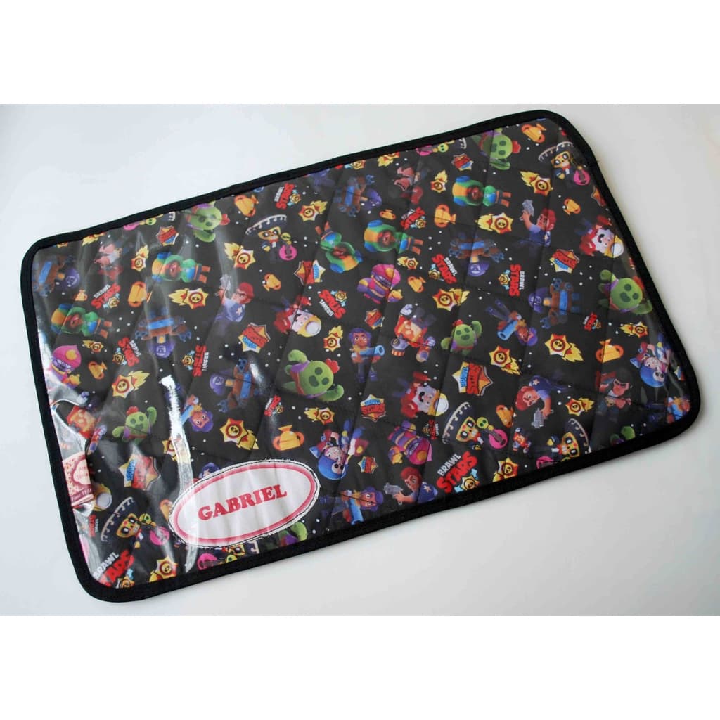VOLTA AS AULAS Lugar americano infantil impermeável personalizado-Porta talheres infantil  Lugar americano personalizado
