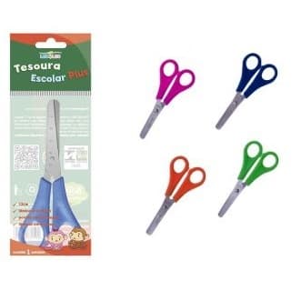 Tesoura escolar Leo&Leo  Plus 13CM color material escolar papelaria tesoura infantil