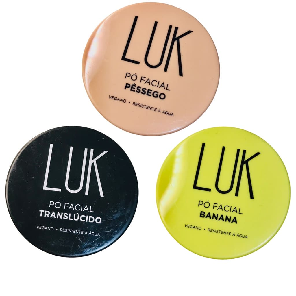 Pó Solto Facial Translúcido Banana e Pêssego LUK Cosméticos