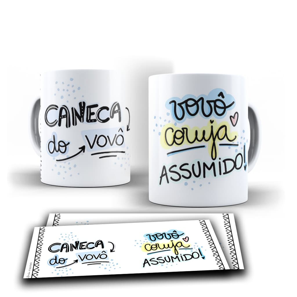 Caneca Xicara Personalizada Avos, Vovo, bisavo caneca Porcelana da vovó com foto e nome da vovó ou do vovô