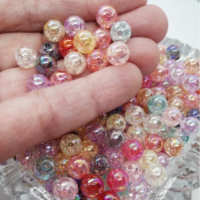 MIÇANGAS ENTREMEIO COLORIDAS 6 CM - Pulseira, Colar, Strap Phone - LANÇAMENO