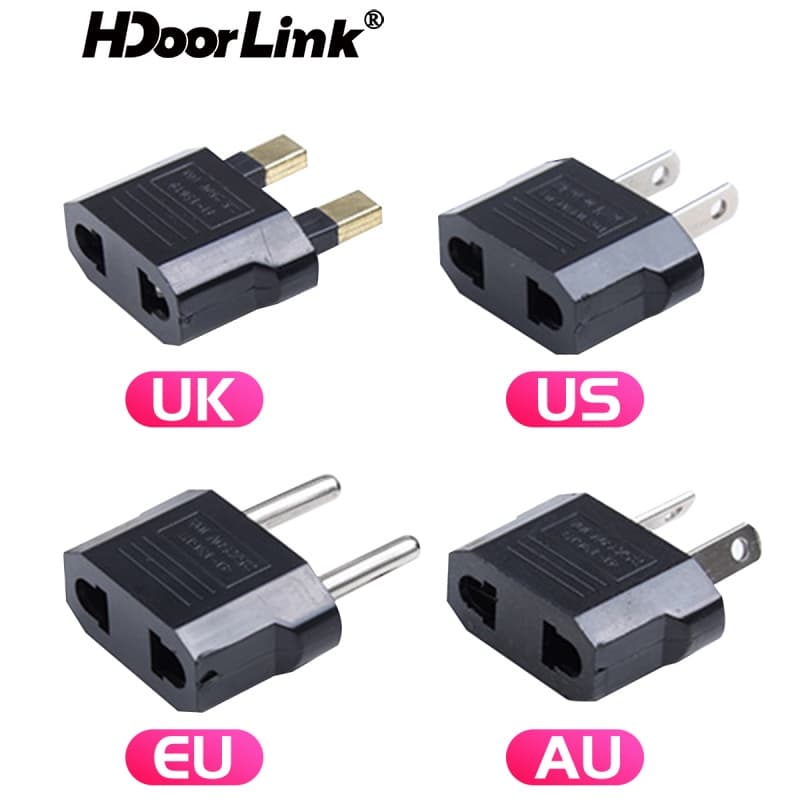 HdoorLink 1pc Adaptador De Viagem Tomada De Energia US UK AU EU Euro Europa Plugue Conversor