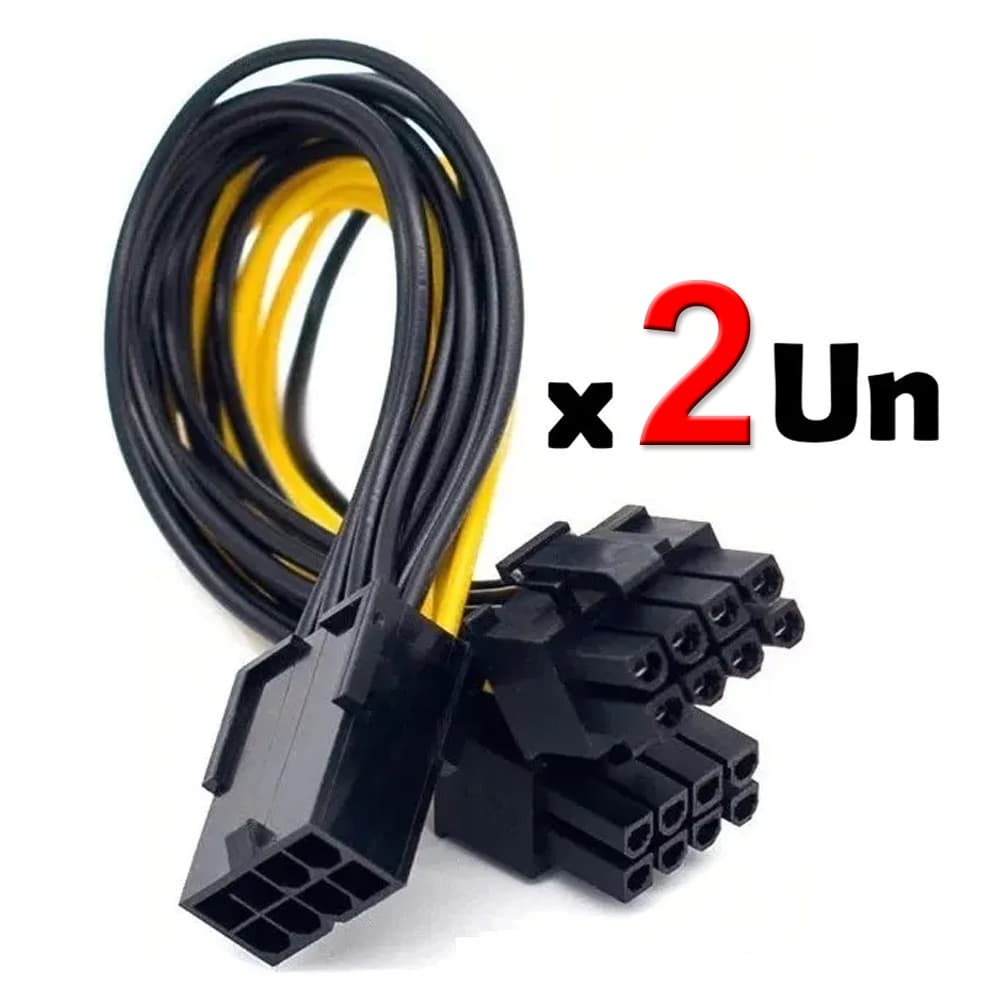 2 Cabo Y Pci Express Splitter 8 Pinos Robusto Mineração