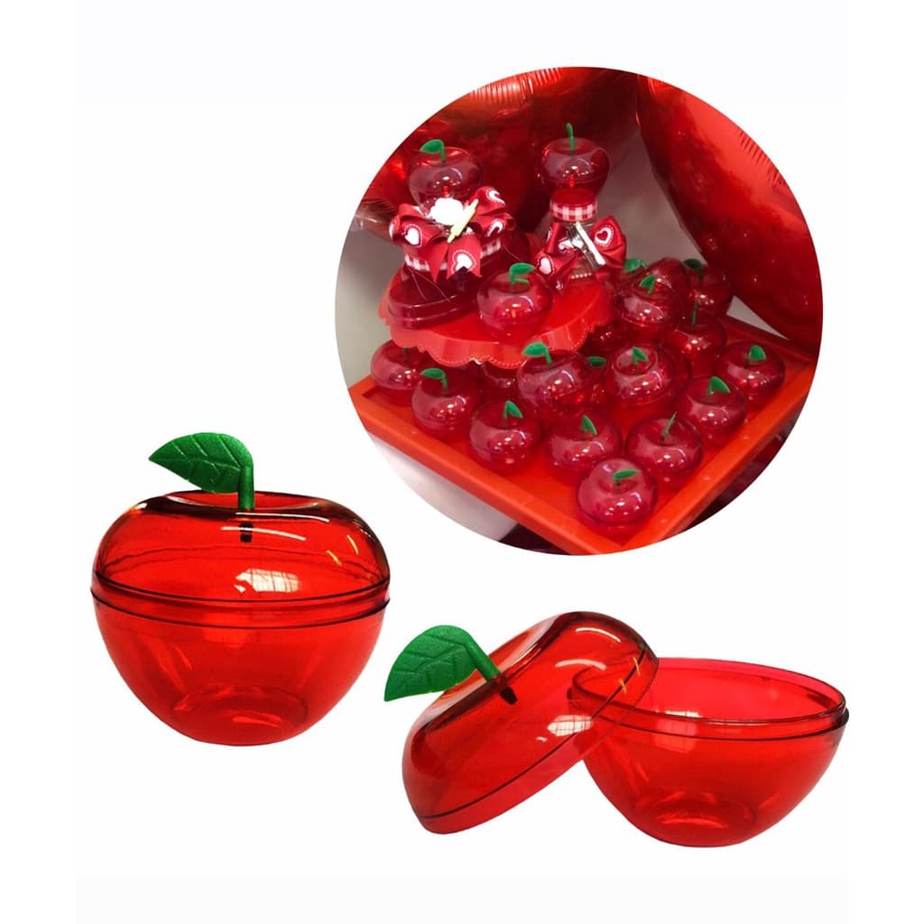 20 Mini Maçã Acrílica Kit Festa Branca de Neve Lembrancinha