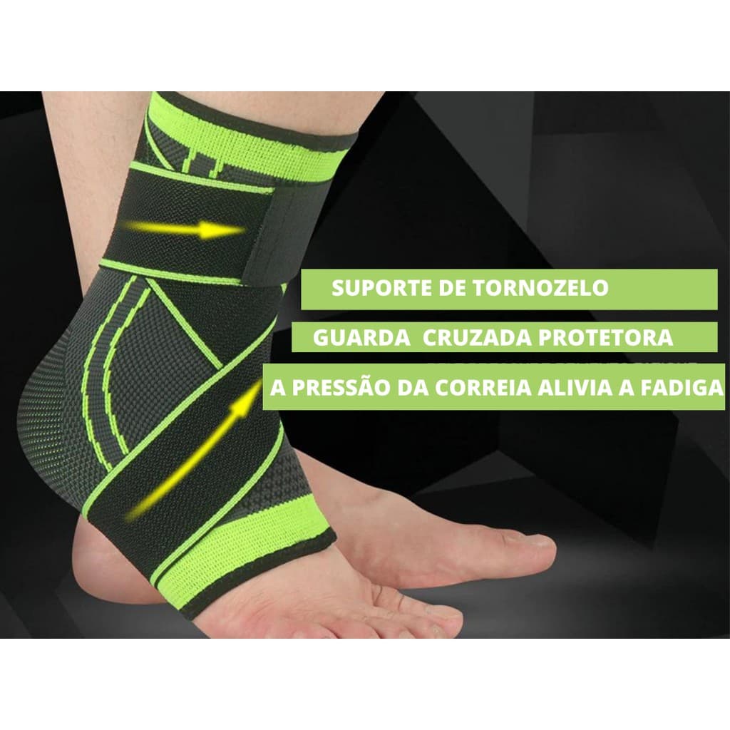 Tornozeleira De Compressão Velcro Elástica Ortopédica Esportiva Proteção -Envio Rapido