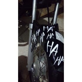 Adesivos Hahaha para Paralamas de Moto, Capacete, Bike - Adesivo do Coringa HAHA