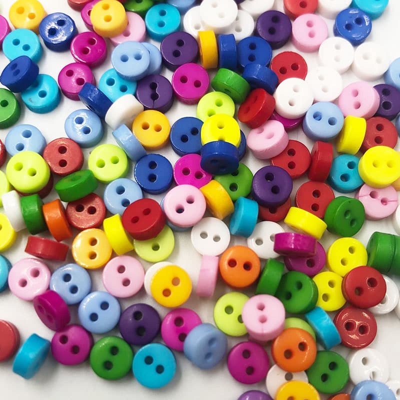 6mm Lotes 200 Peças Botões De Plástico Fofos Artesanato/Costura/Boneca Mistura De Cores U pick PM38