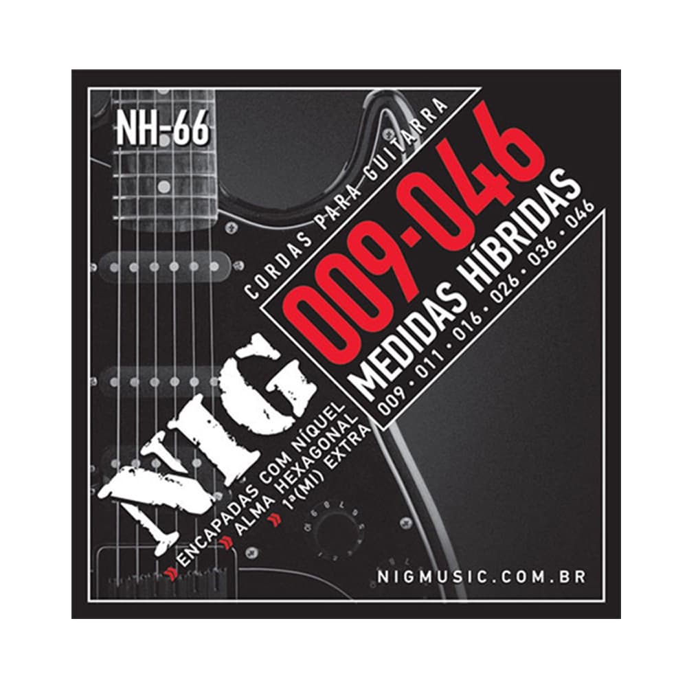 Encordoamento NIG NH66 P/ Guitarra Hybrid Class 9/46 EC0073