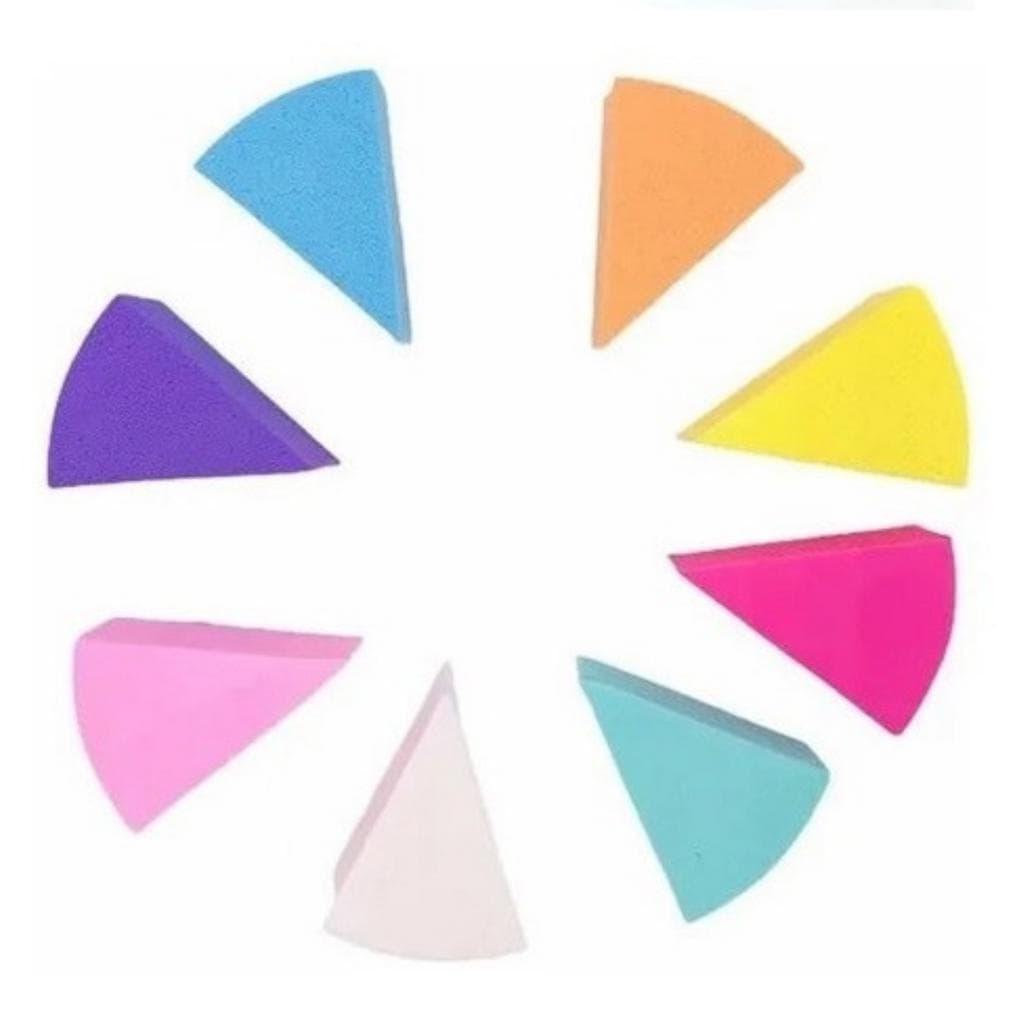 Esponja Maquiagem Queijinho 8 Pedaços Coloridos