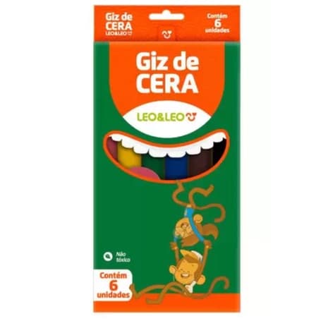Giz de Cera 6 Cores Leo & Leo