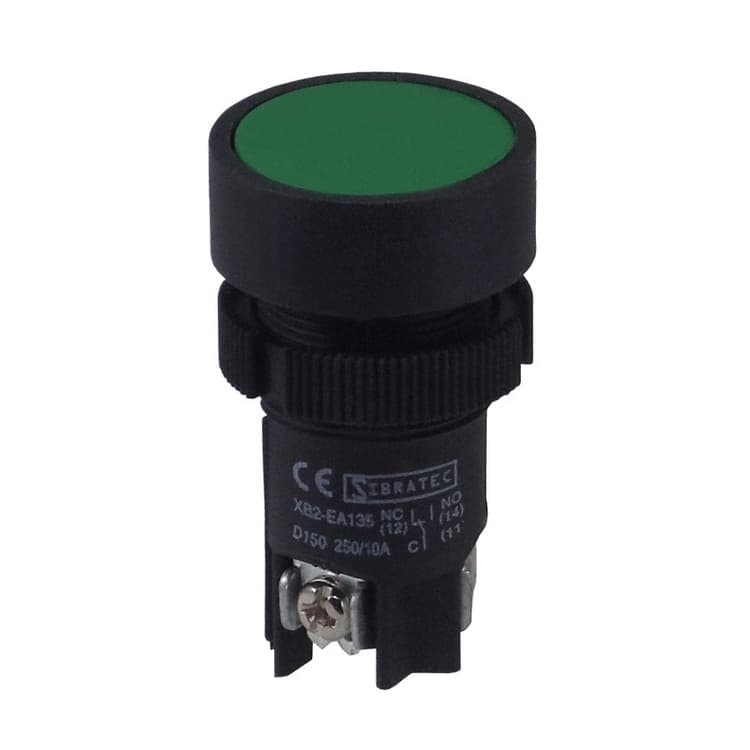 Botão Impulso Verde Monobloco 1 Contato Reversível na/nf