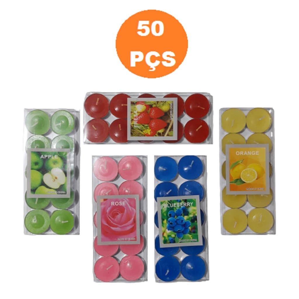 Kit 50 Velas Coloridas Flutuantes Para Decoração Atacado