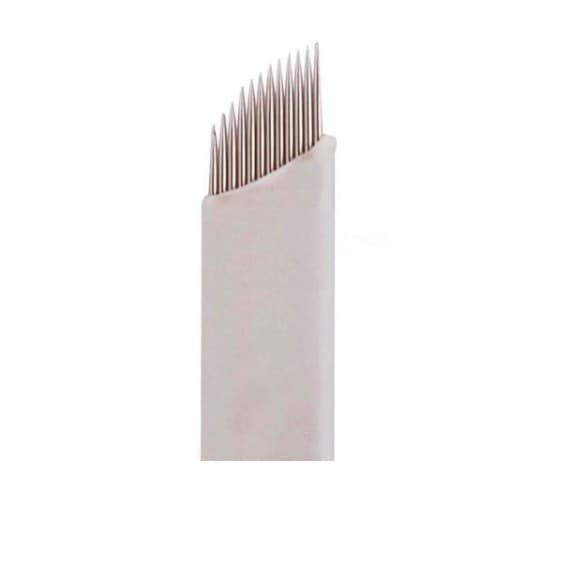 Agulha tebori lâmina 12 flex micropigmentação 100 unidades