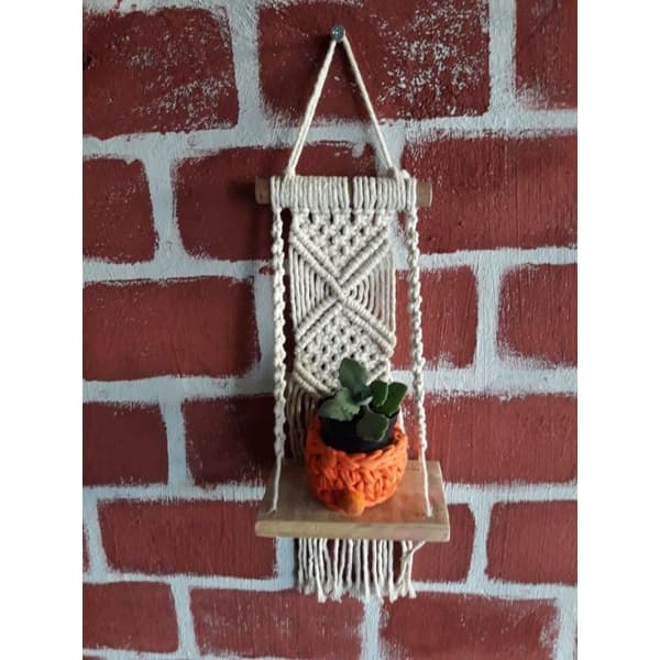 Suporte para plantas macrame decoração suculenta barato promoção