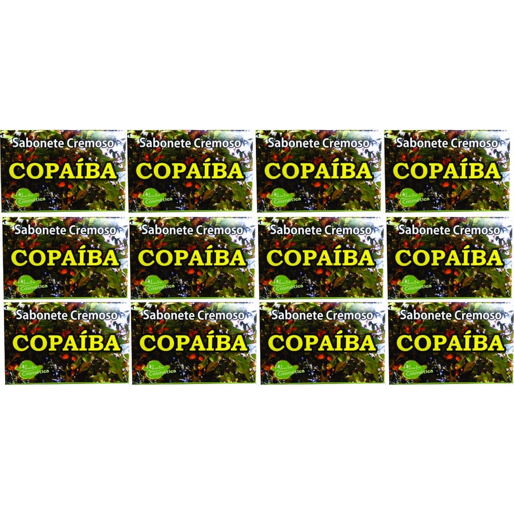 KIT 12 UNIDADES Sabonete cremoso artesanal em barra copaíba 90g