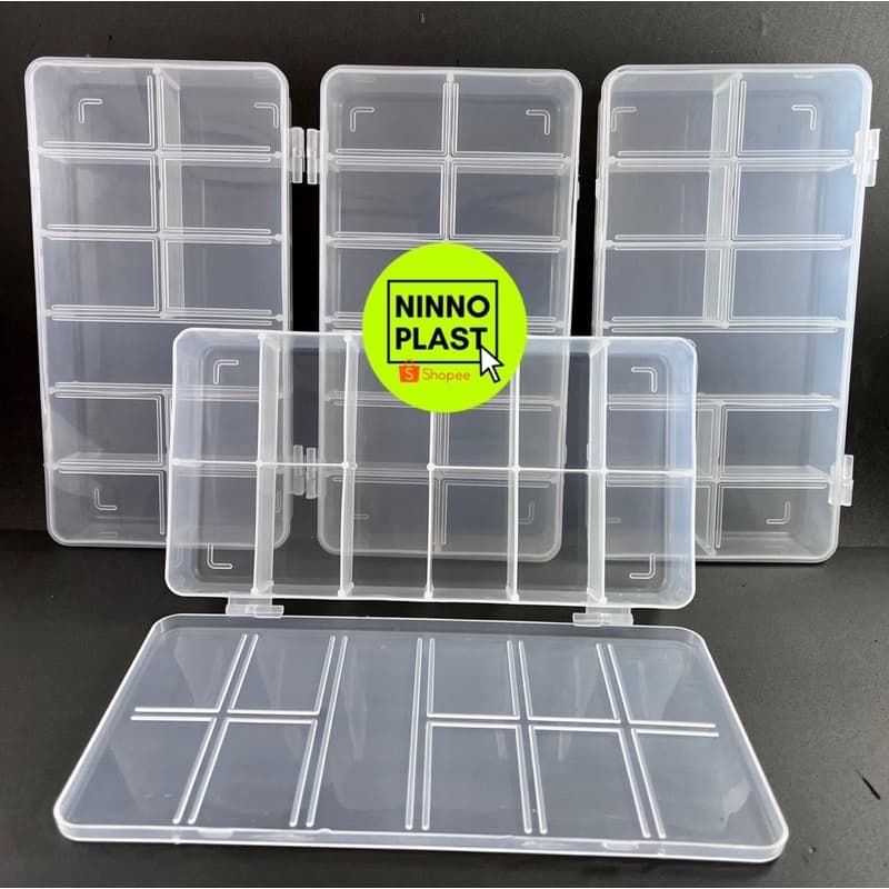 Kit. 4 Caixas 11 Divisões Transparente