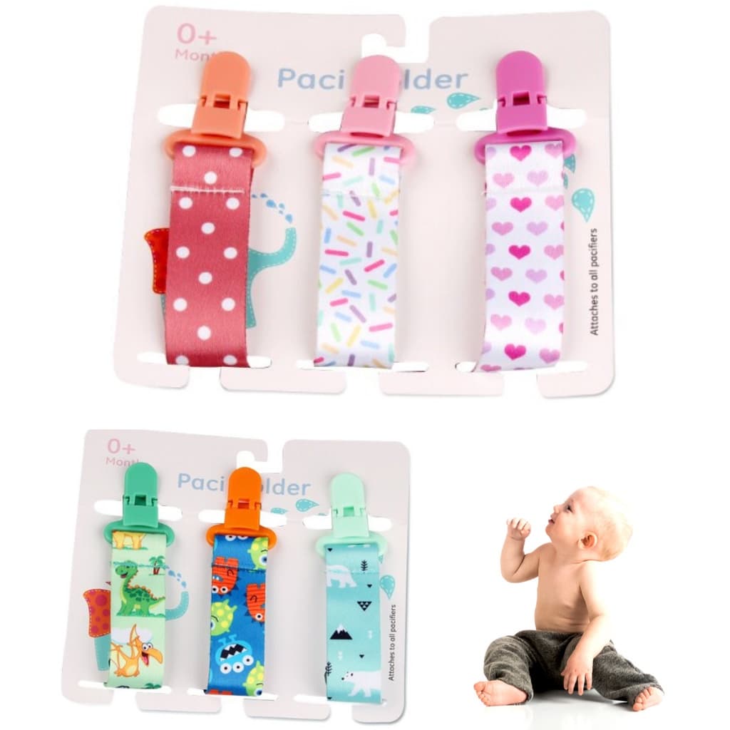 Prendedor de Chupeta universal kit 3 peças