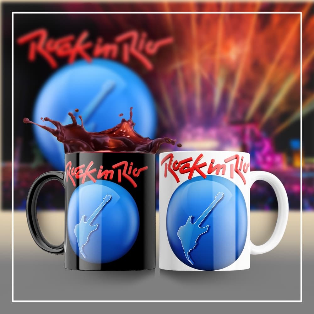 Caneca Rock In Rio Símbolo Festival Brasil 325ml