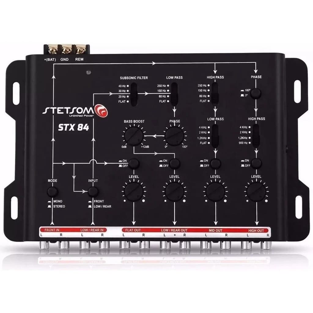 Processador Crossover Stetsom Stx84 Mesa Som Com 4 Vias