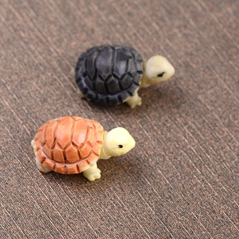 2pcs/set Fish Tank Decoração De Tanque De Peixe Tartaruga Acessórios De Resina Fofa Para Aquário