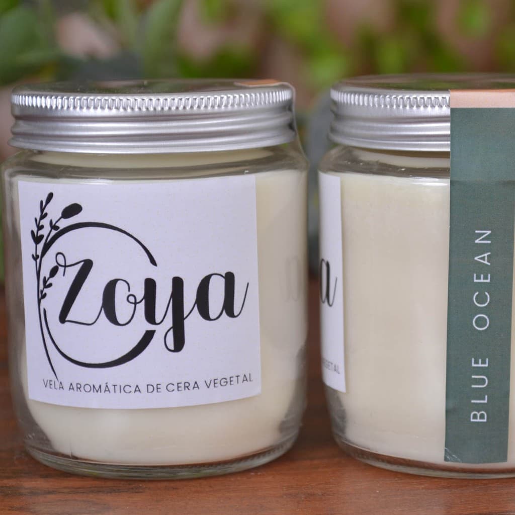 Zoya Vela Aromática Ecológica Aroma Blue Ocean 200g vela literária vela pote Zoya