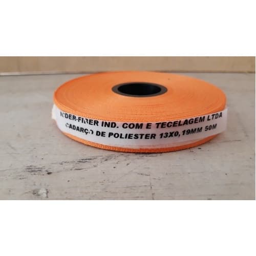 Cadarço De Poliéster Laranja 13mm 1/2'' Para Bobina De Campo