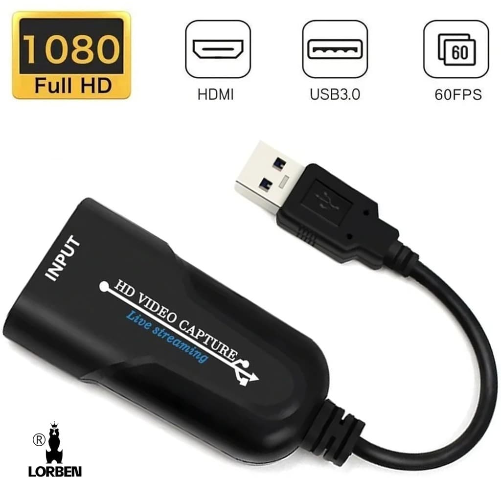 Placa de Captura de Vídeo Camlink HDMI USB 3.0 Full HD GT959 Lorben