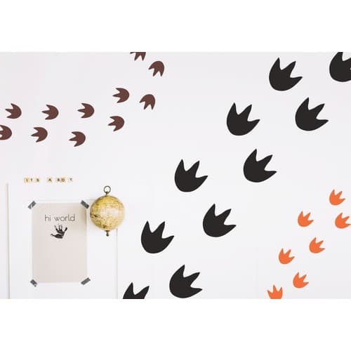 Adesivo De Parede 120 Patas De Dinossauro 3cm 5cm 7cm Quarto Infantil Menino Decoração Dino