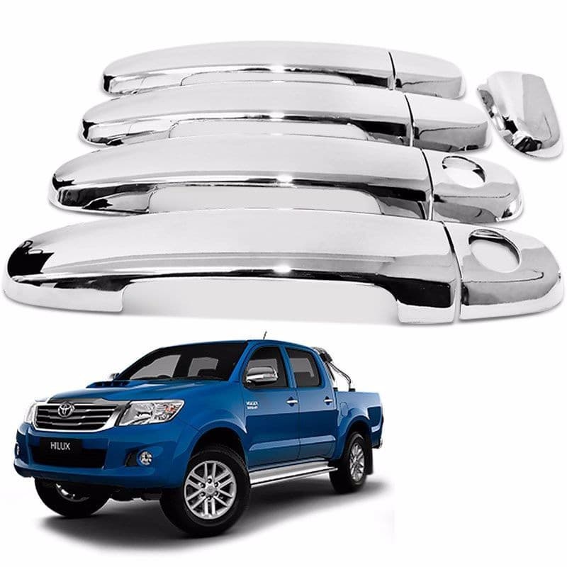 Kit Aplique Capa Maçaneta Cromada Hilux 2005/2015 4 Portas