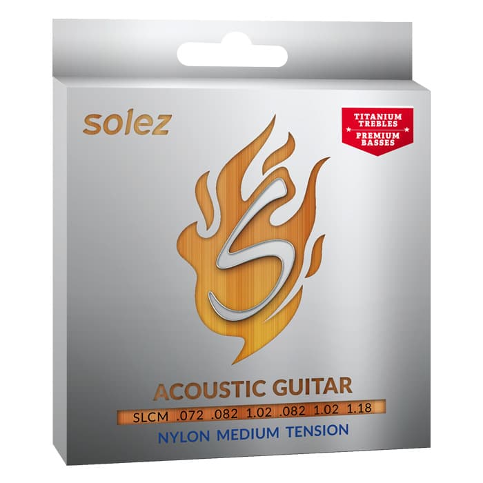 Encordoamento p/ Violão -- Náilon/Titanium -- Tensão Média -- SOLEZ -- SLCM