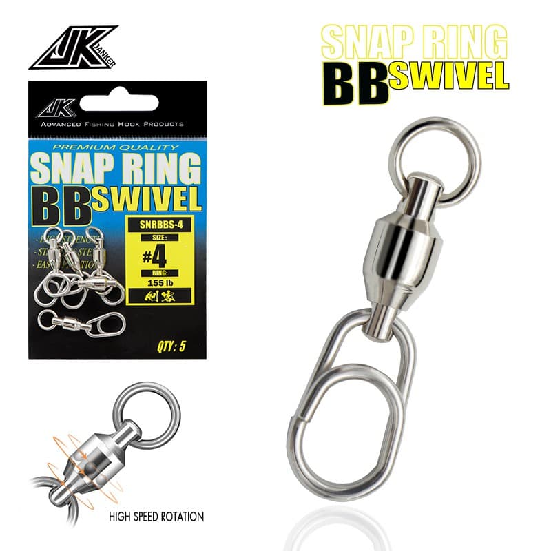 Jk Nova Chegada Acessórios Pin Conector De Rolamento De Giro De Aço Inoxidável Pique Pesca Snap Anzol Isca Gira
