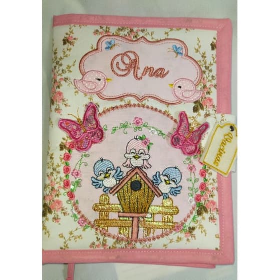 capa capinha cartão vacinas vacinação caderno bebê