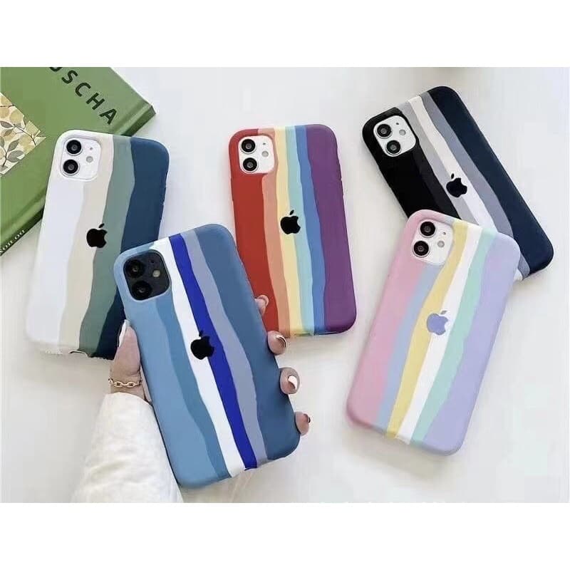 Case Arco íris Colorida Aveludada iPhone 6/7/7plus/8plus/xr/11/11promax/12mini/12/12pro/12promax