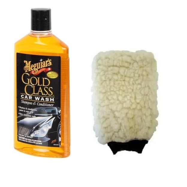Shampoo E Condicionador Meguiars Wash And Wax Gold Class Aut 473ml com Luva para Lavagem