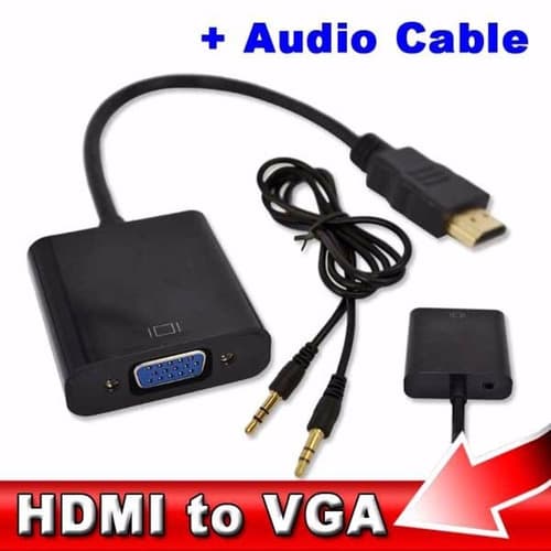 Conversor Hdmi Para Vga Com Saída P2 De Áudio 1080p